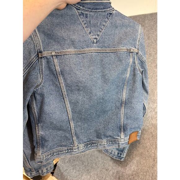 VTG Tommy Hilfiger Trucker Jean Jacket Women M Blue Stonewash Streetwear 90s Y2K - Picture 2 of 10